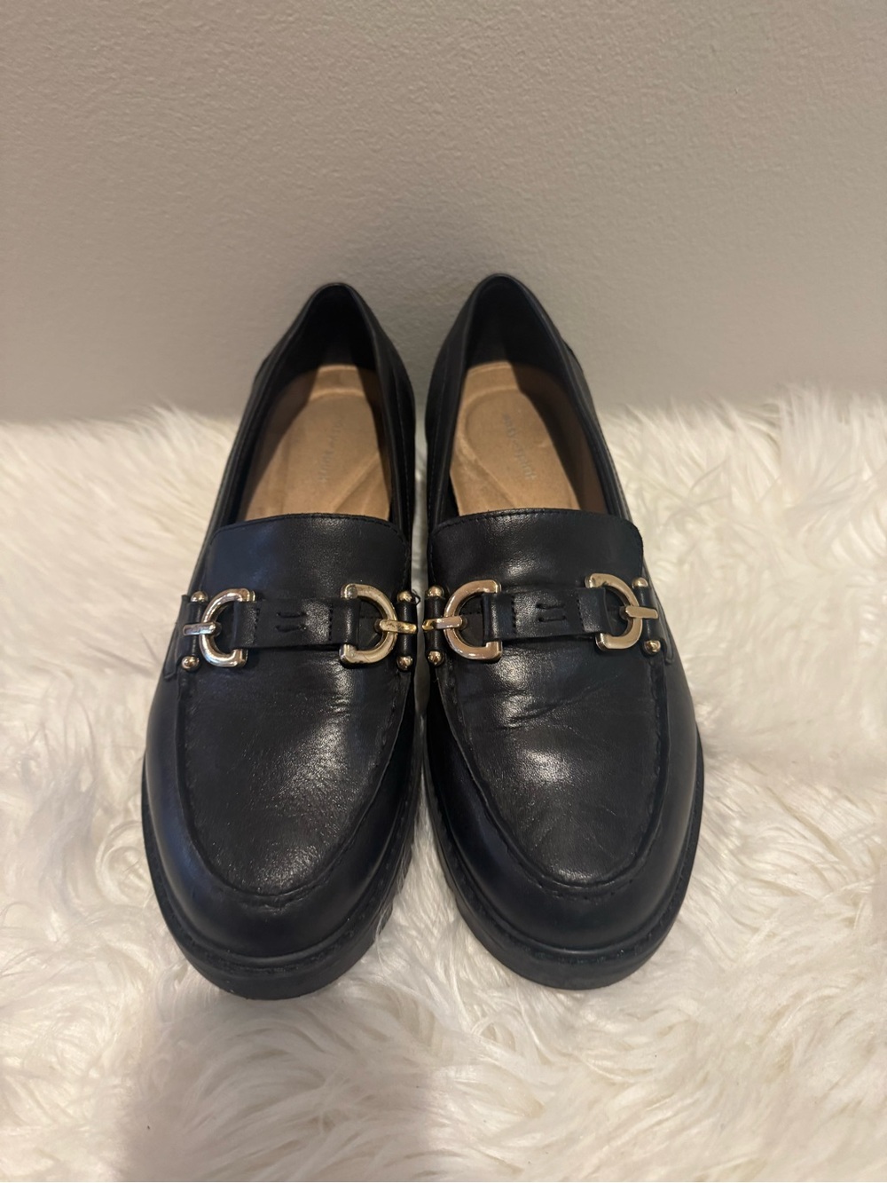 Easy Spirit Black Leather Loafers